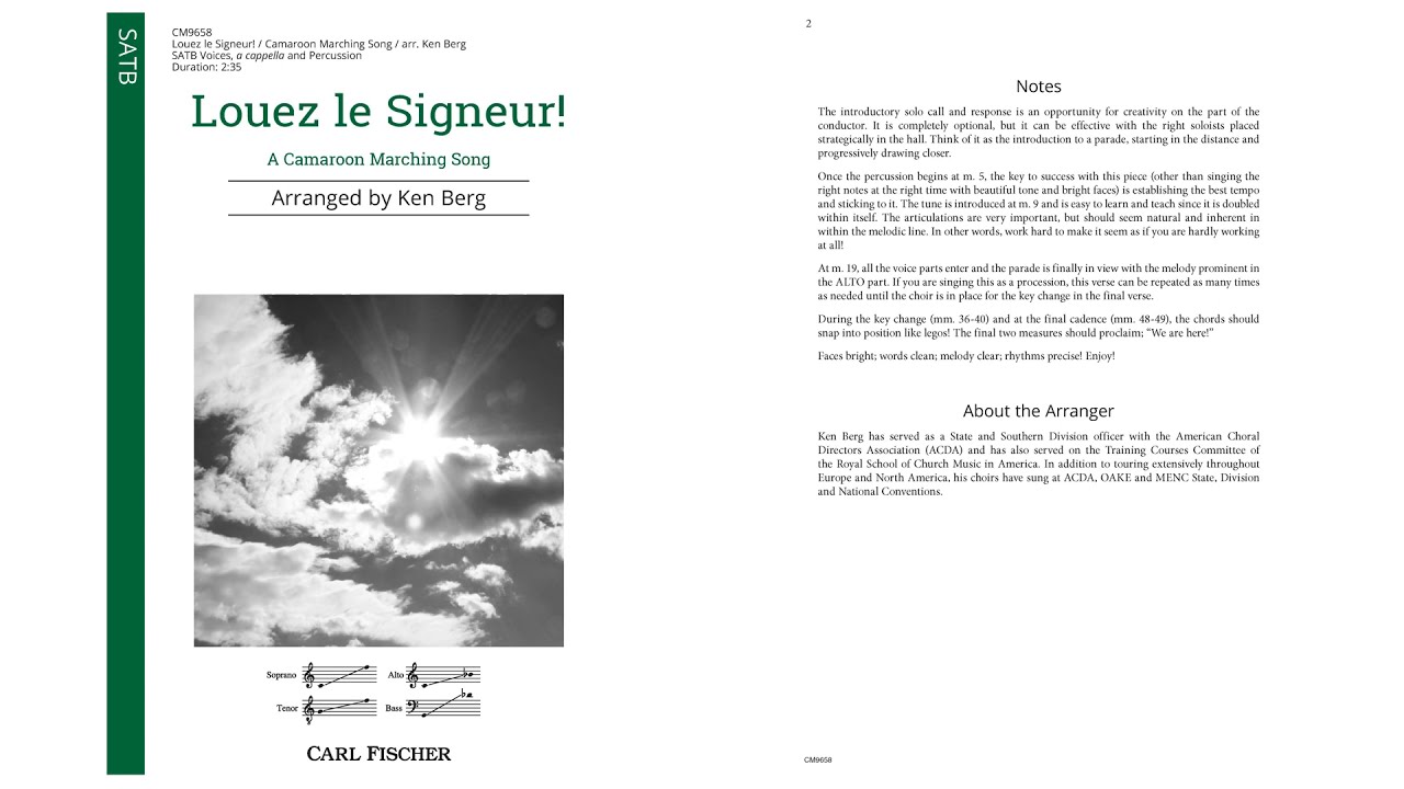 Louez le Signeur! (CM9658) arr. Ken Berg
