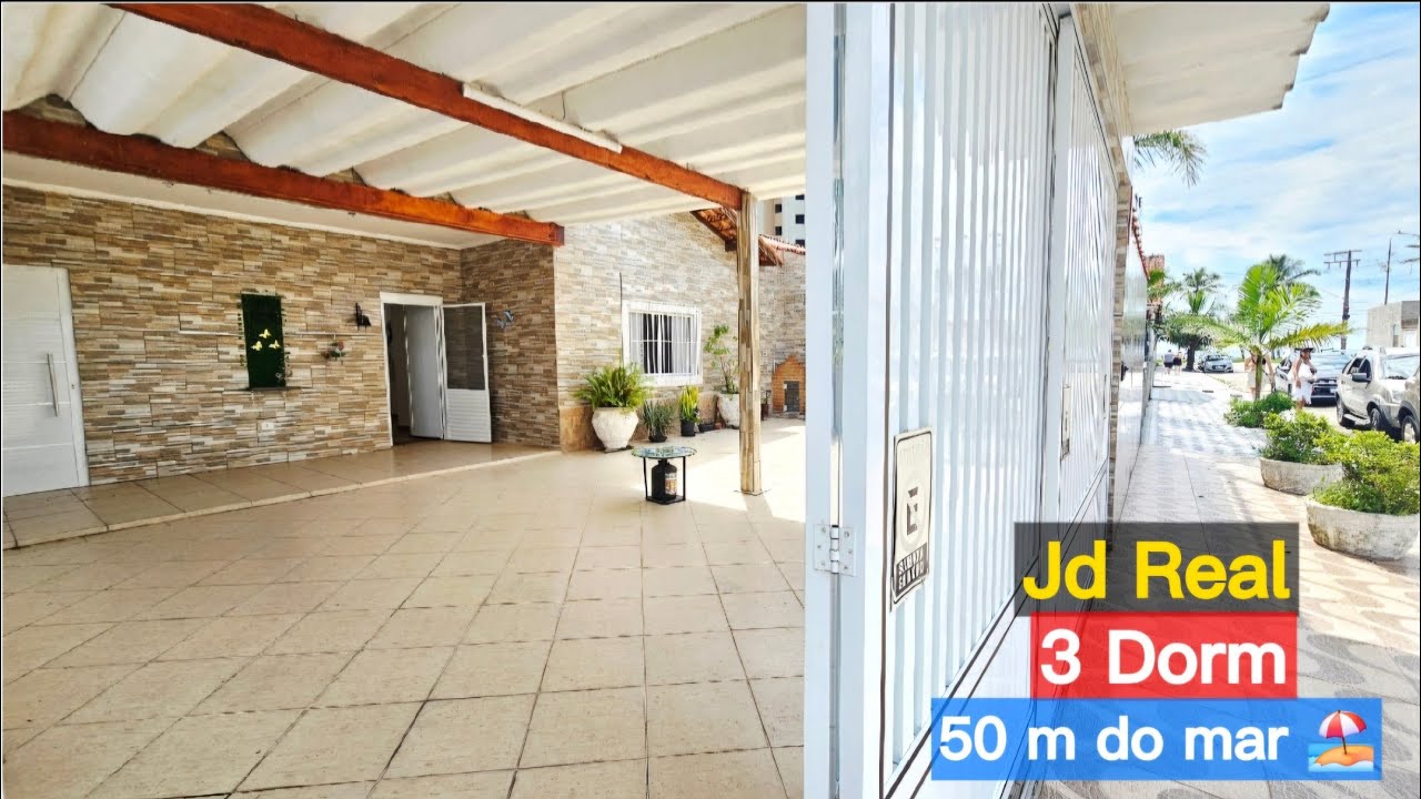 🌞 Casa Isolada a venda com 3 Dormitórios em Praia Grande a 50 m do mar!🏖