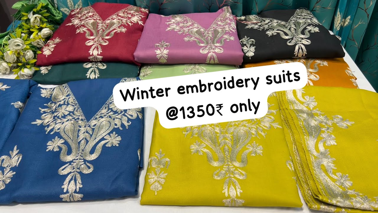 25-Oct-25 | Winter Tilla work Suits | Kashmiri Embroidery suits | Woolen | WhatsApp: +91-7051012285