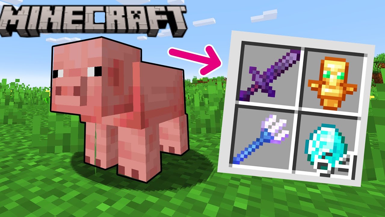 Minecraft, ABER SCHWEINE LASSEN ZUFÄLLIGE OP ITEMS FALLEN