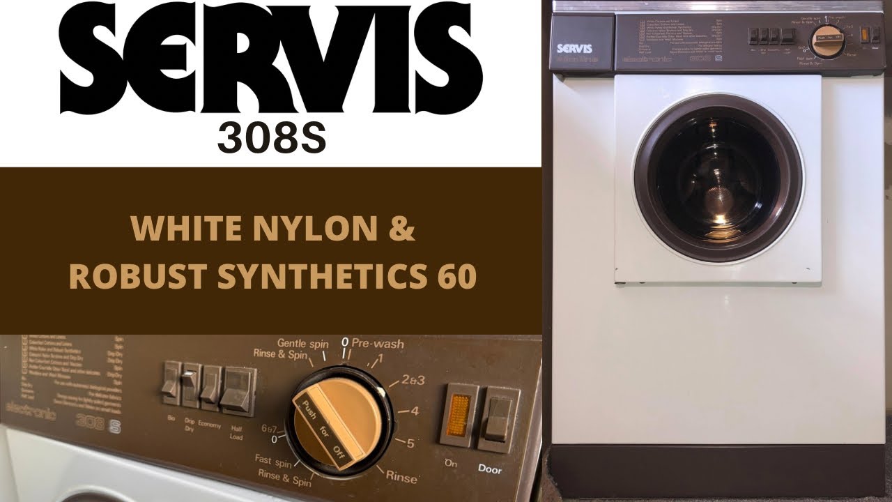 Servis Slimline Electronic 308S Washing Machine - [3] White Nylon & Robust Synthetics 60
