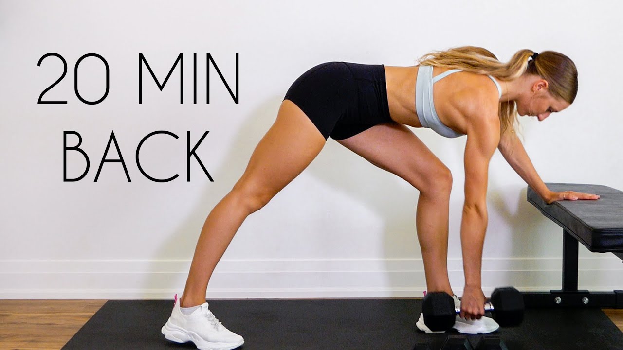20 min AT HOME BACK WORKOUT (Tone, Build, & Define)