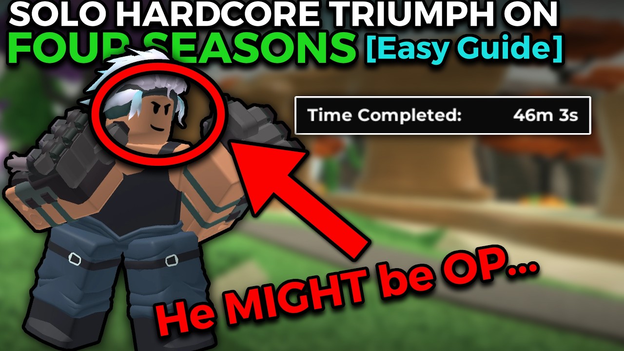 SOLO Hardcore Four Seasons Triumph + Full Guide | TDS Tower Defense Simulator [SUPER EASY]