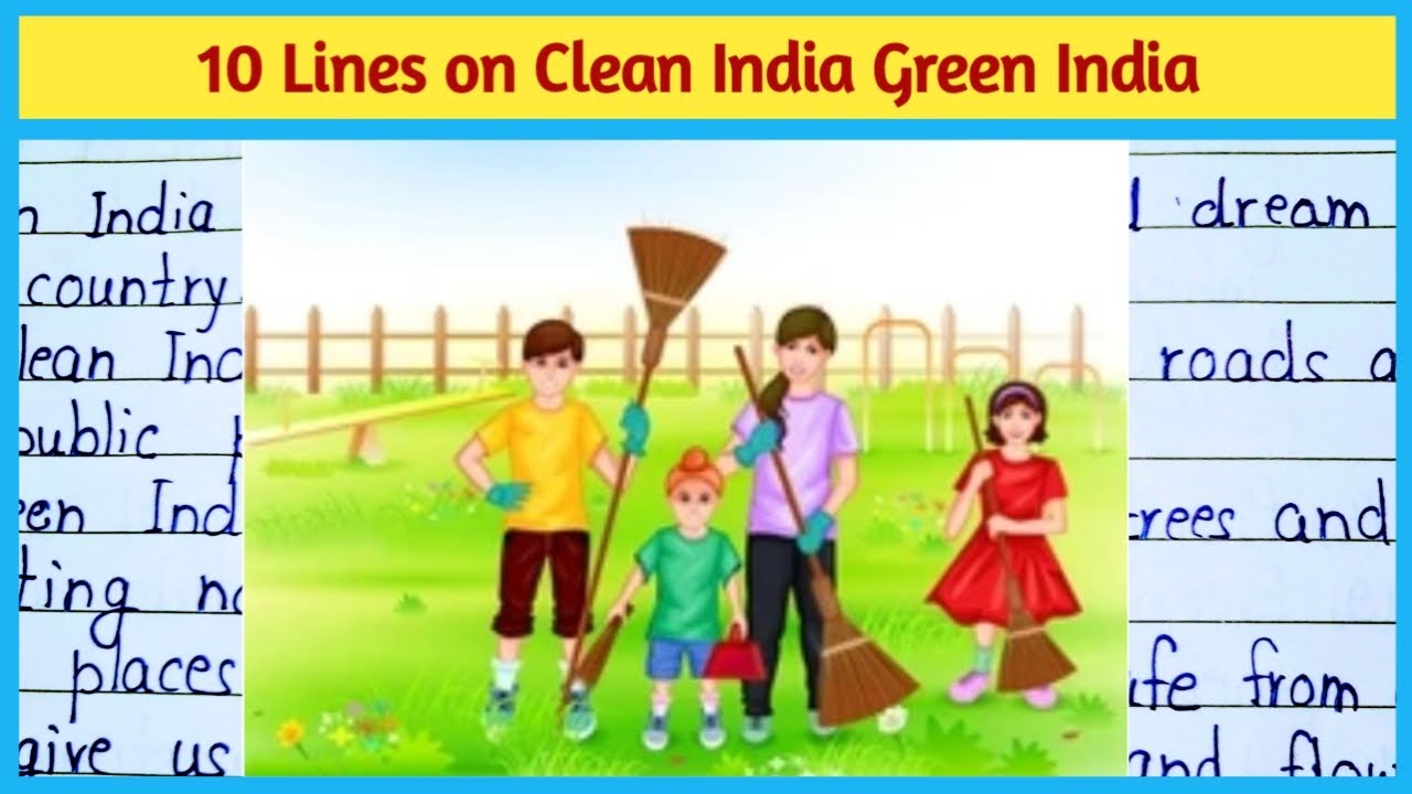 10 Lines on Clean India Green India in English || Short Essay on Clean India Green India in English