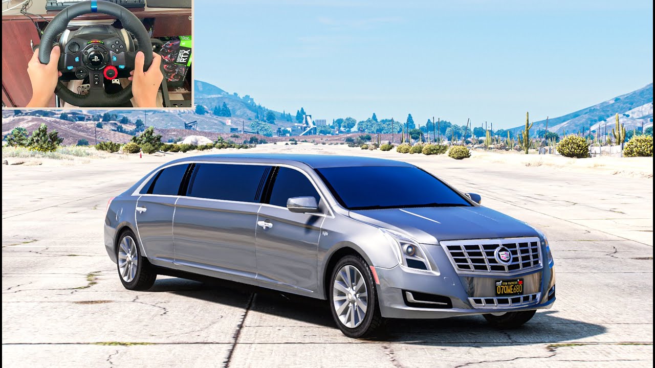 GTA 5 - Cadillac XTS Limousine - OFF ROAD | Logitech g29 gameplay