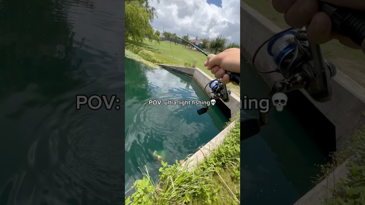 Ultra-light fishing be like&hellip;💀 #fishing #shorts