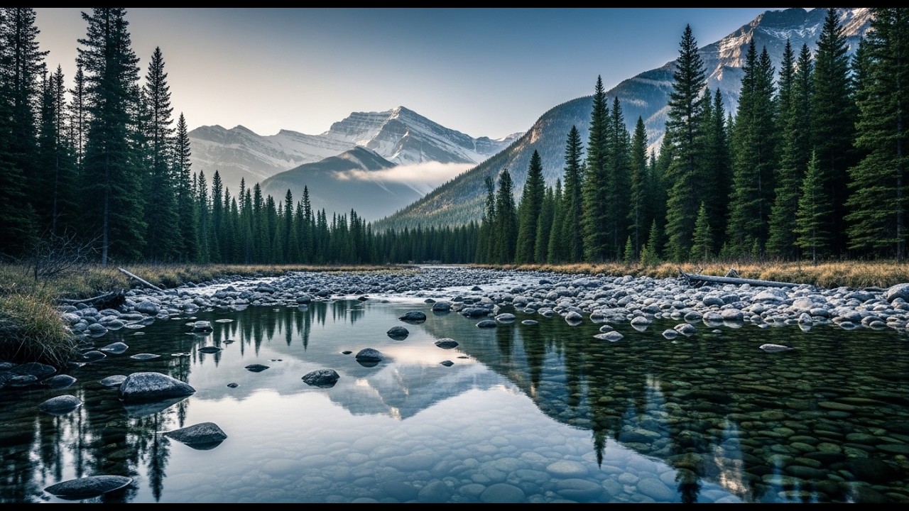 Banff National Park, Canada — Mountain Stream & Alpine Calm | 4K Nature ASMR