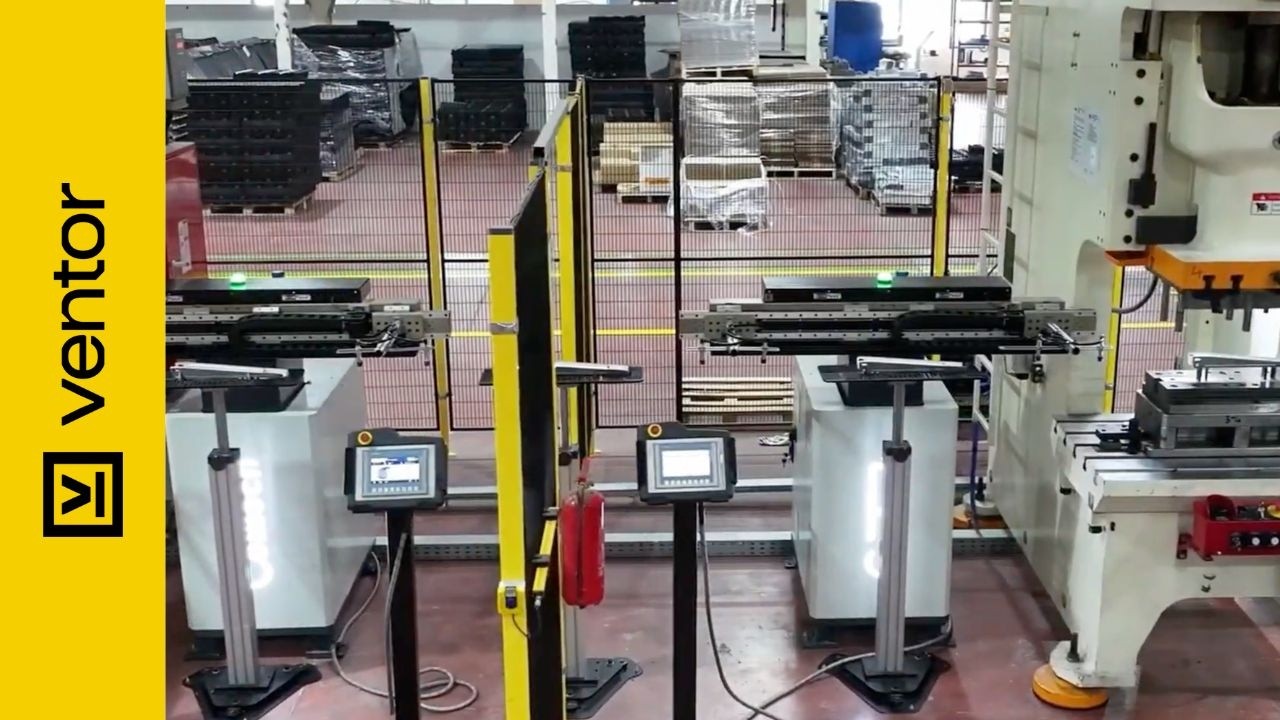 T Robot - Transfer detalu między prasami #ventorpower