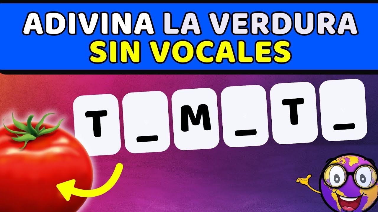 🥬🍆 ADIVINA LA VERDURA sin Vocales 🍅 | TRIVIA letras | ¿Lo superarás? 🕵️‍♂️ | MDT ✅
