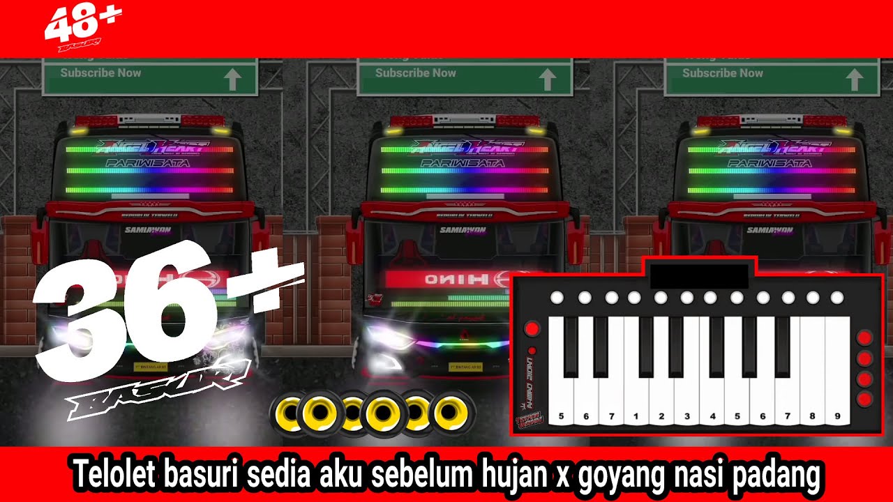 Telolet Basuri Sedia Aku Sebelum Hujan X Goyang Nasi Padang 36 Not || Pianika Basuri