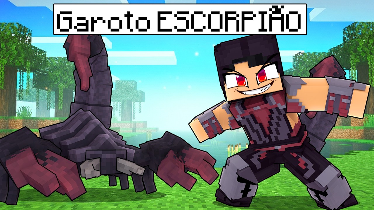 JOGANDO como um GAROTO ESCORPIÃO no Minecraft