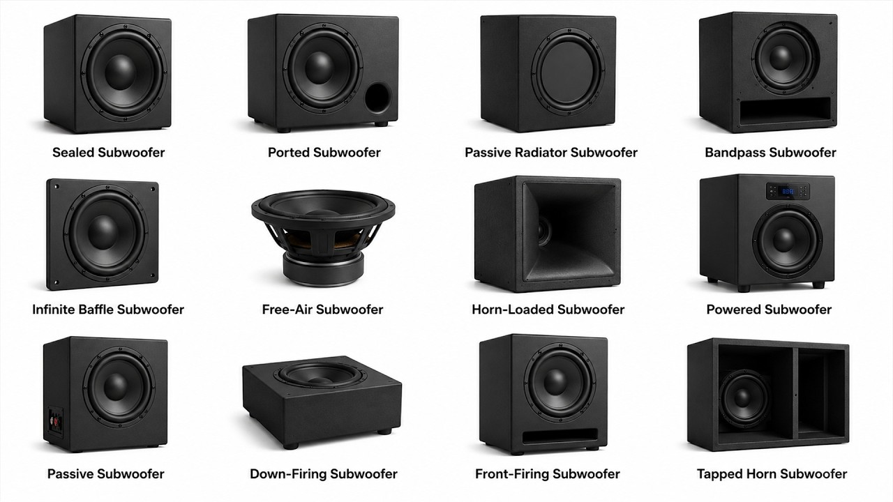 Все типы сабвуферов за 5 минут