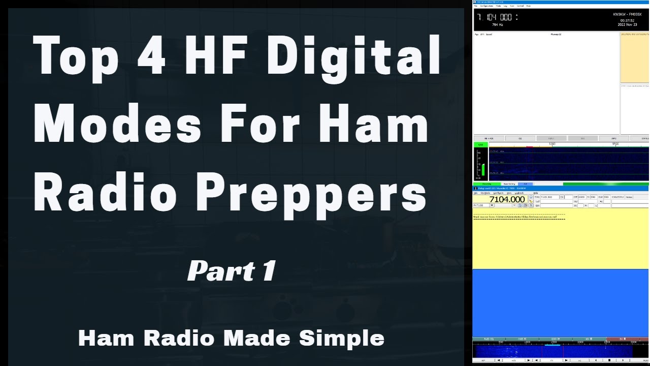 Top 4 HF Digital Data Modes For Ham Radio Preppers - Part 1