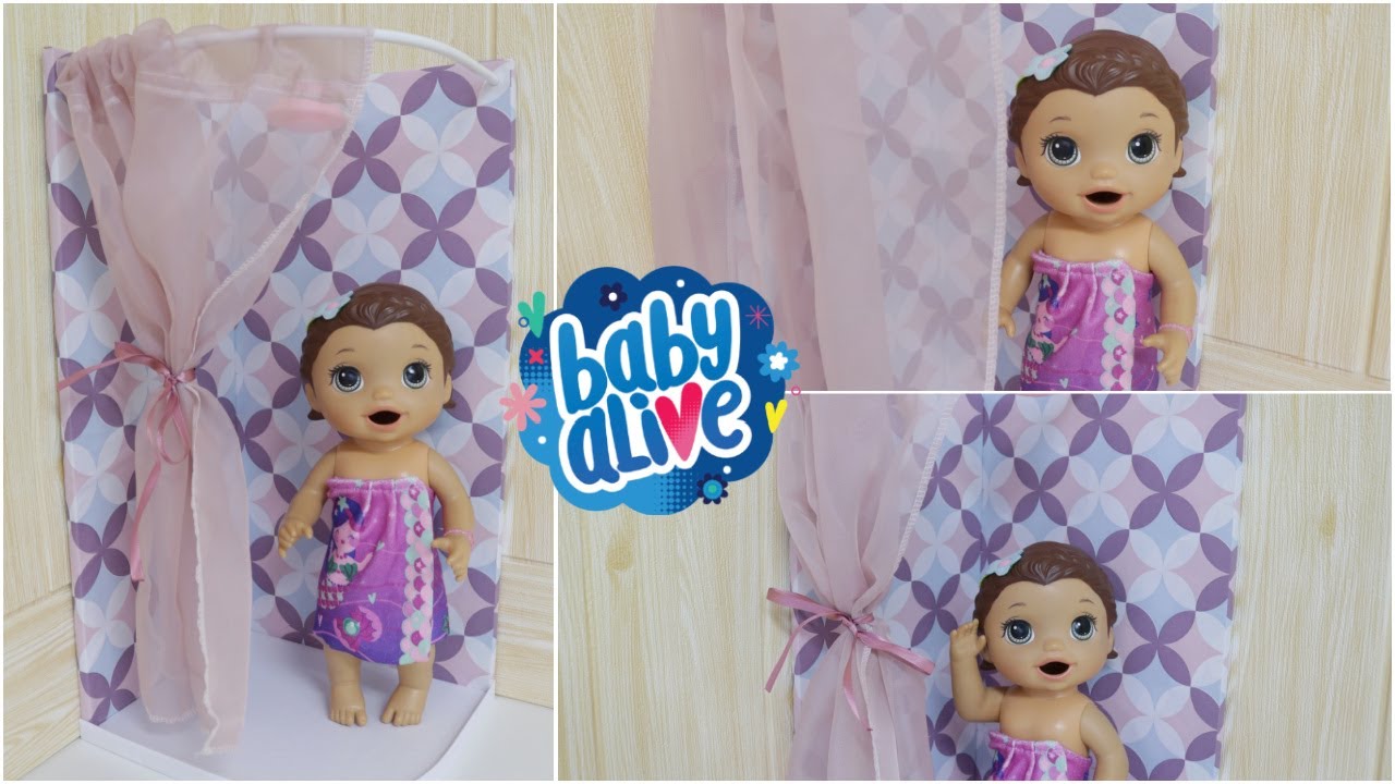 FIZ UM LINDO BOX COM CHUVEIRO PARA BABY ALIVE