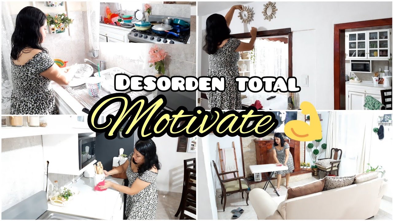 Motivate💪💯🌪||Limpieza de cocina, comedor y sala||Desorden total🤯