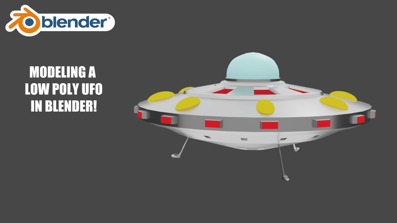 Blender Modeling - Low Poly UFO - Timelapse