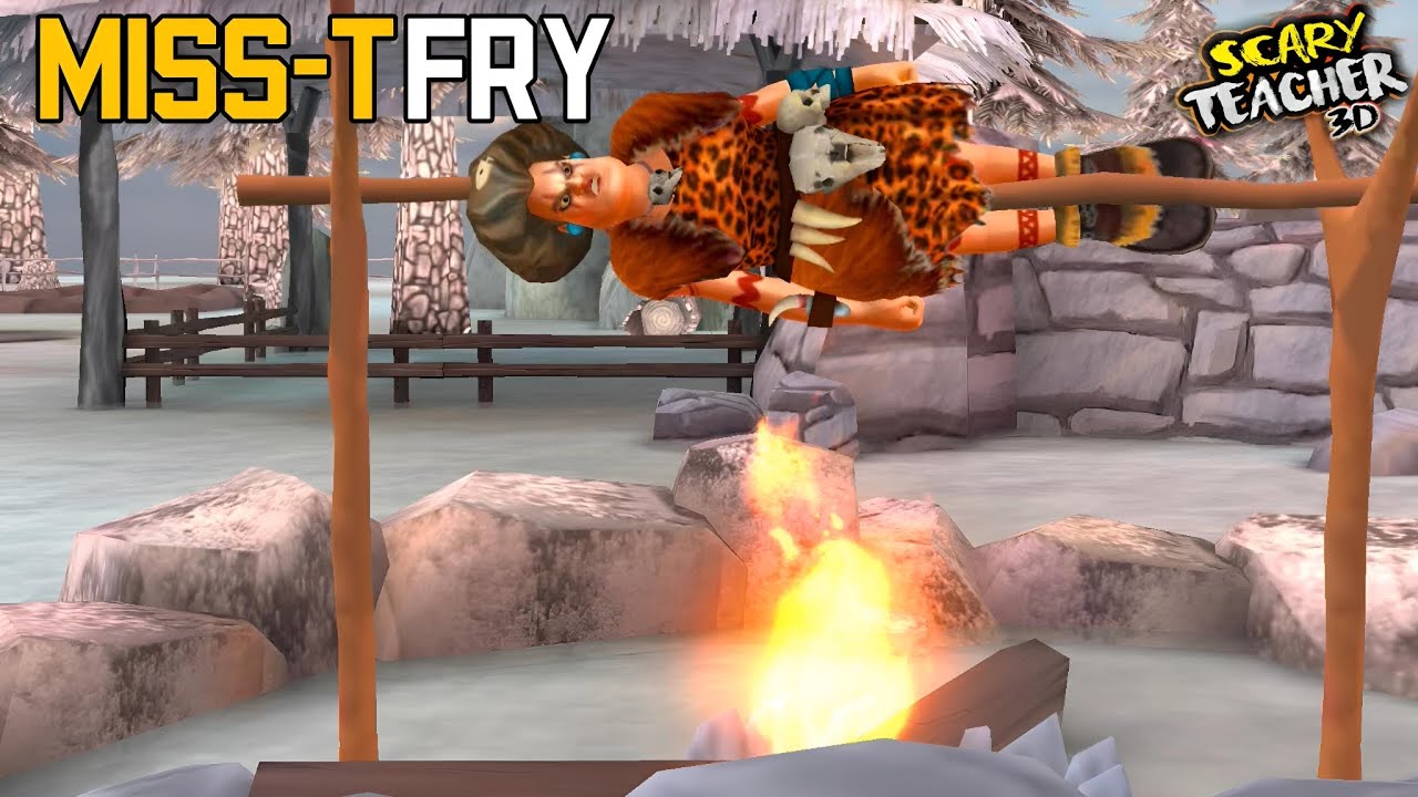 THEY MADE MISS-T FRY 😲 SCARY TEACHER 3D STONE AGE GAMEPLAY #trending #gameशुरू #gameshuru 