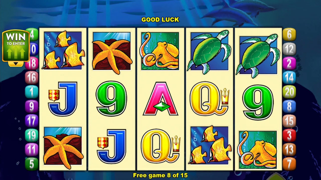 DOLPHIN TREASURE Video Slot Casino Game with a FREE SPIN BONUS