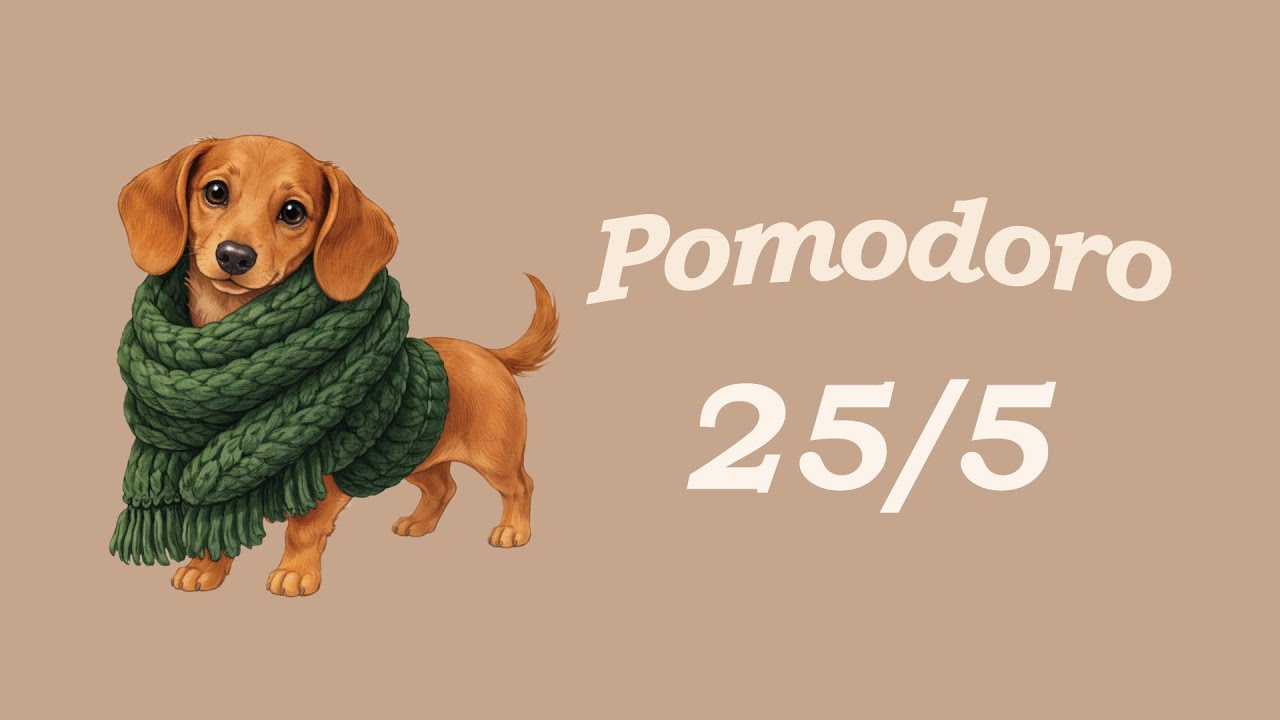 Pomodoro 25/5 | January palette ❄️ Cozy Dachshund
