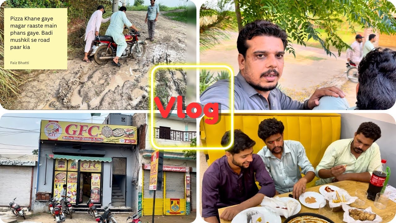Vlog | pizza khane issa shah ghareeb gaye | raste main phans gaye | Naveed sir and Mazhar Bhai 