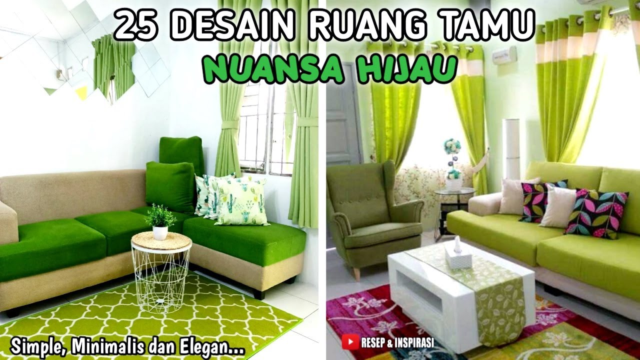 25 DESAIN RUANG TAMU NUANSA HIJAU | LINK PEMBELIAN PRODUK ADA DI DESKRIPSI