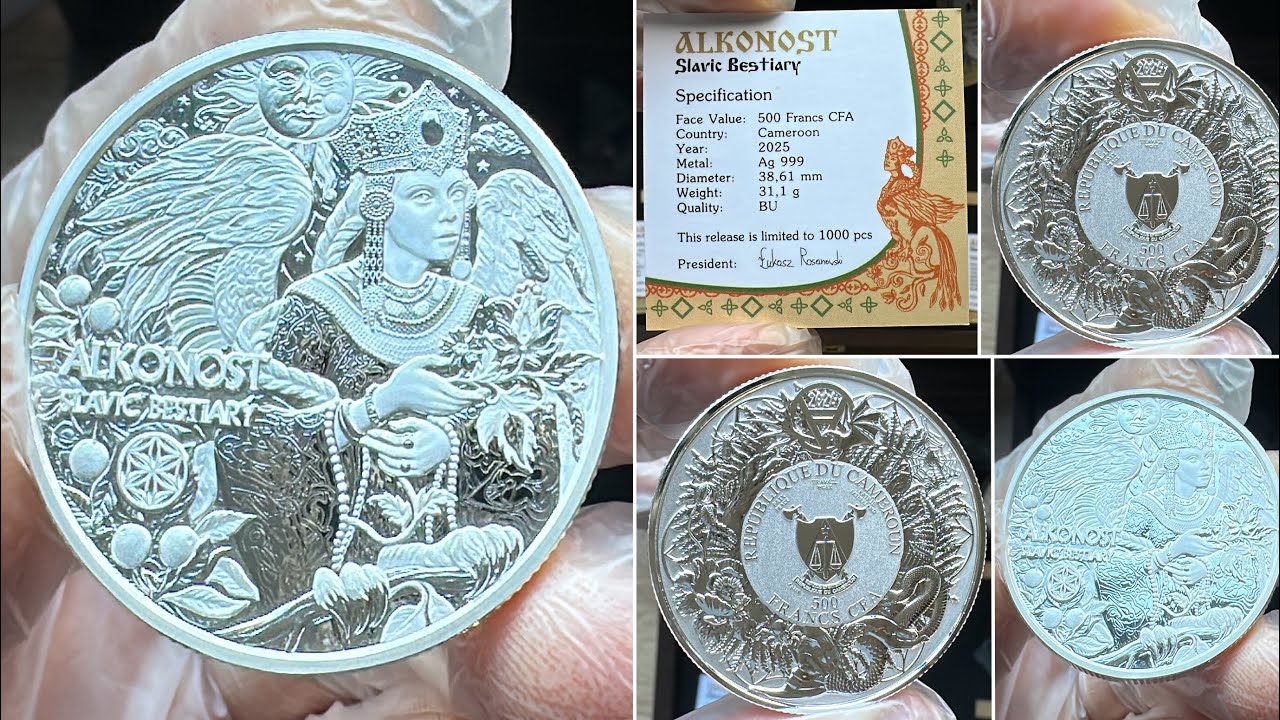 Unboxing & Review: 2024 Silver Ounce Slavic Beastiary - Alkonost 500 Francs BU (Bird of Paradise!)