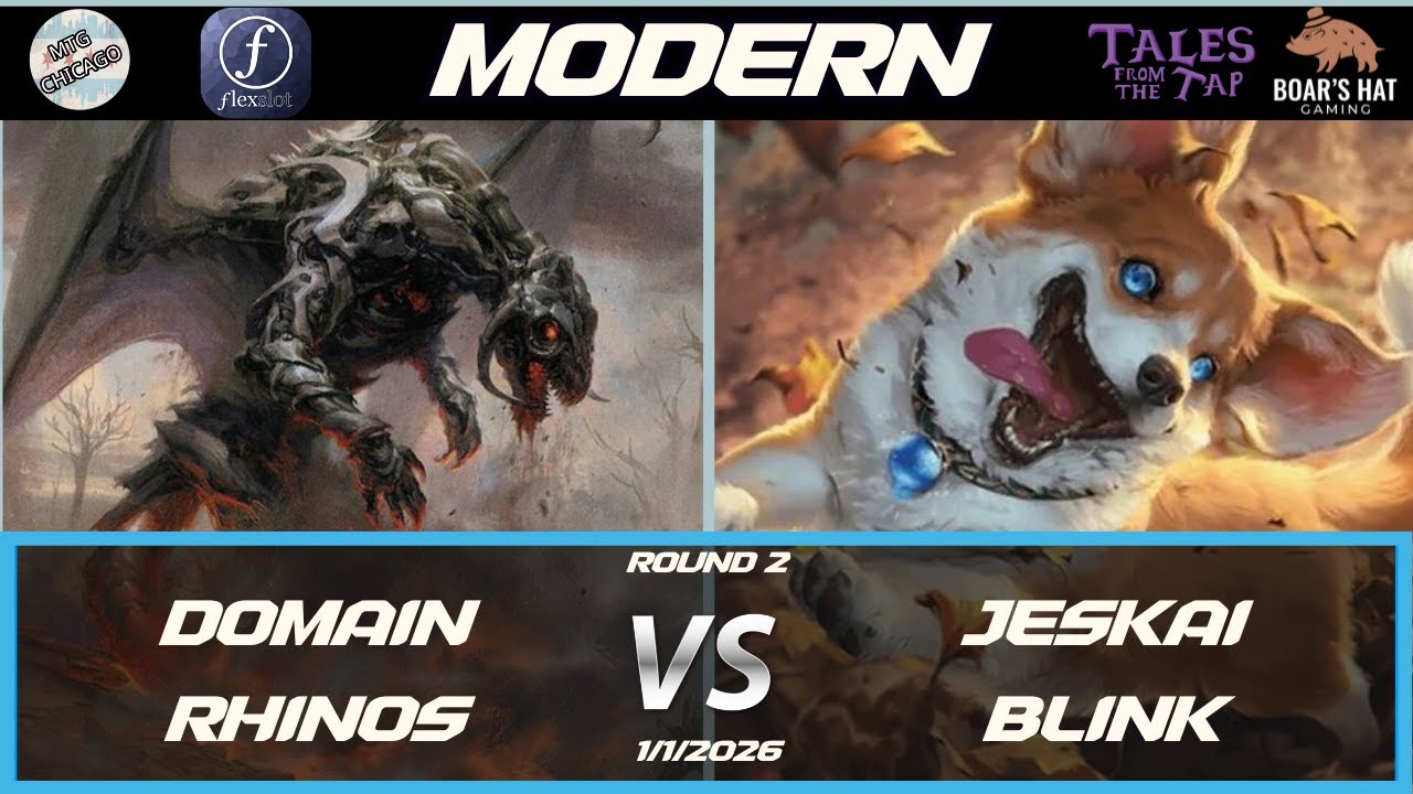 Domain Rhinos против Jeskai Blink [MTG Modern, раунд 2]