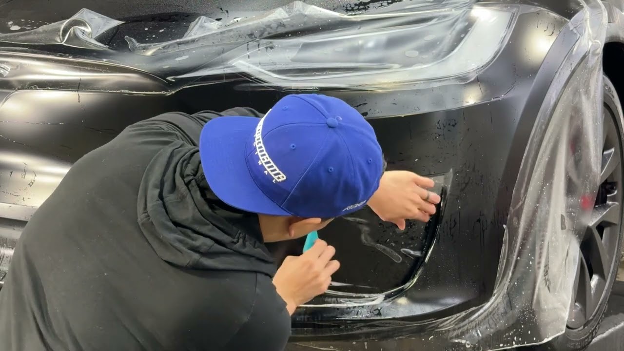 DTLRSHP 116 - Tesla Model X one piece ppf front bumper install (uncut, unedited)