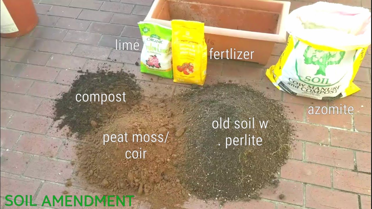 HOW TO AMEND YOUR OLD SOIL WITH PEAT MOSS,COMPOST,PERLITE,AZOMITE,FERTILIZER