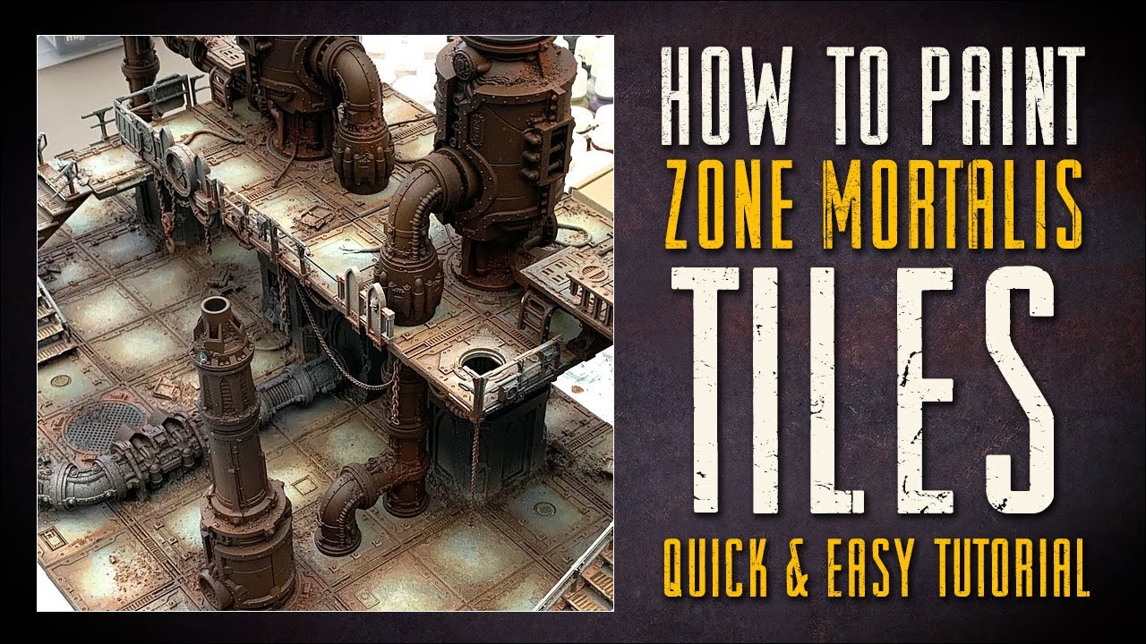 HOW TO PAINT ZONE MORTALIS TILES - Quick & easy tutorial ! #necromunda #zonemortalis #warhammer40k