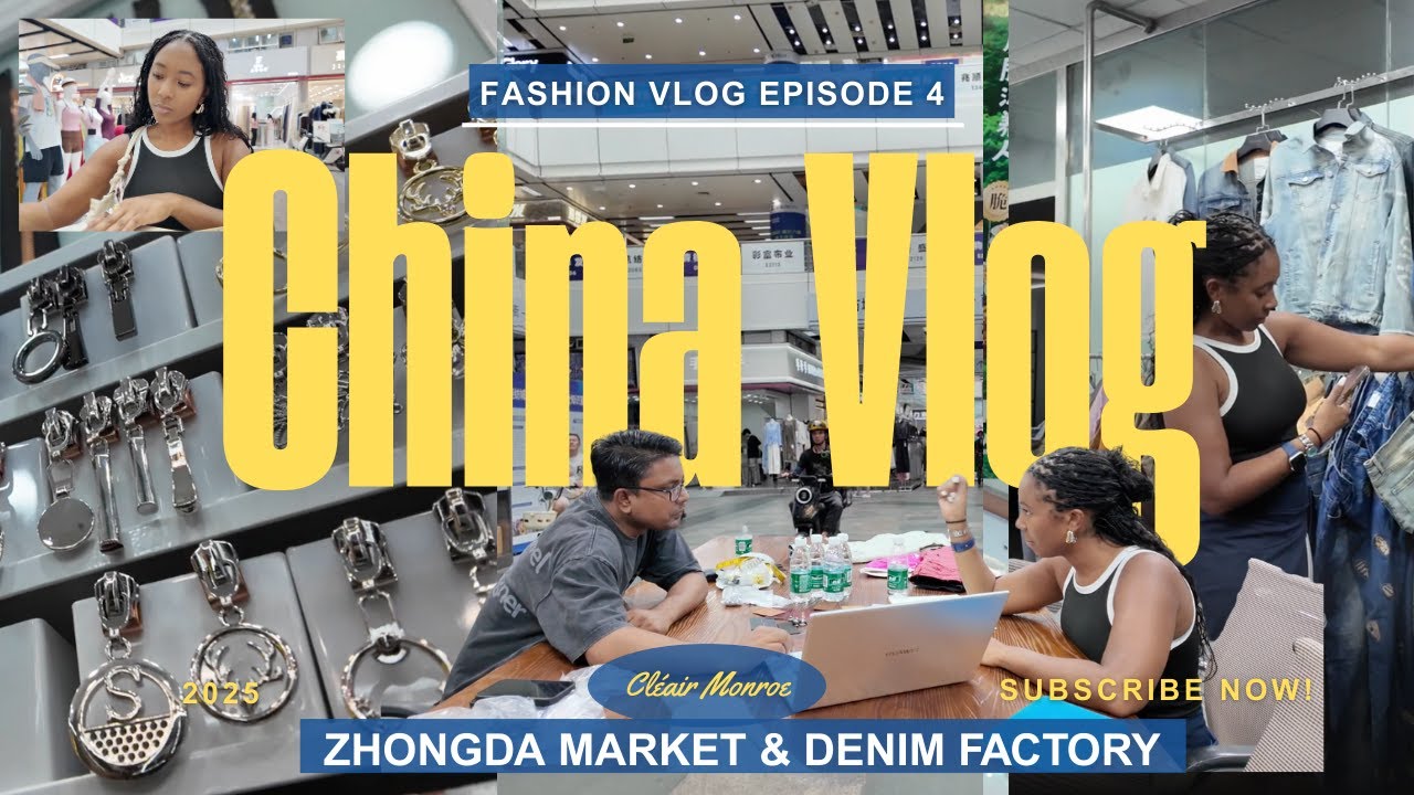 China Vlog: Day 4 | Visiting Denim Factory & Largest Fabric District for my Clothing Brand