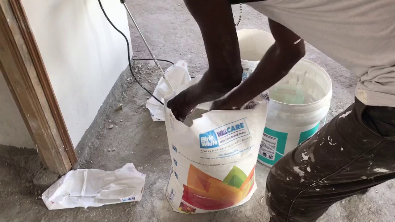 Birla wall putty mixing and applying first layer