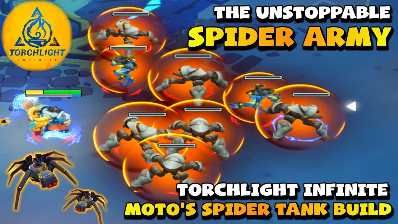 SPIDER MINIONS | Torchlight Infinite Commander Moto Spider Tank Build