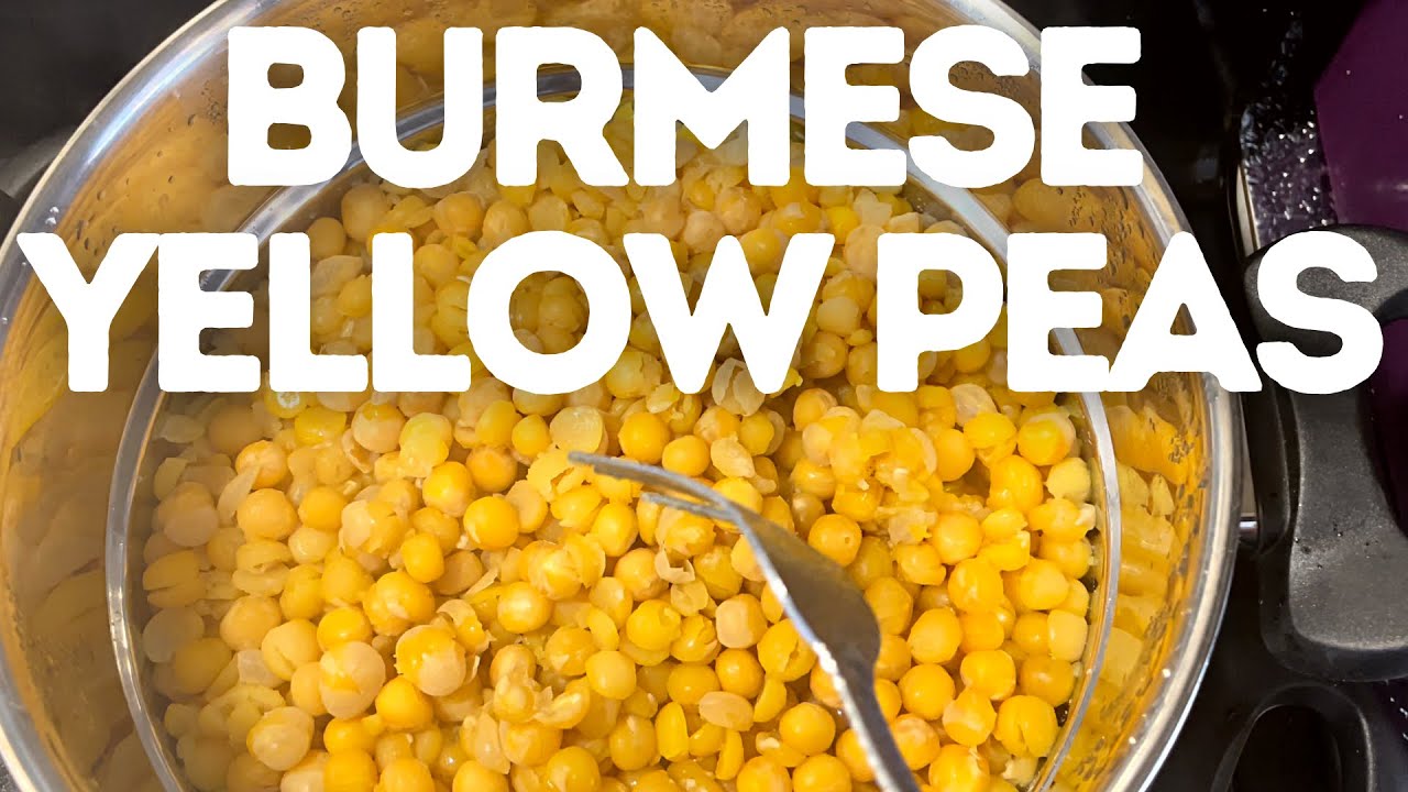 Burmese Yellow Peas Boiled and Steamed for Breakfast