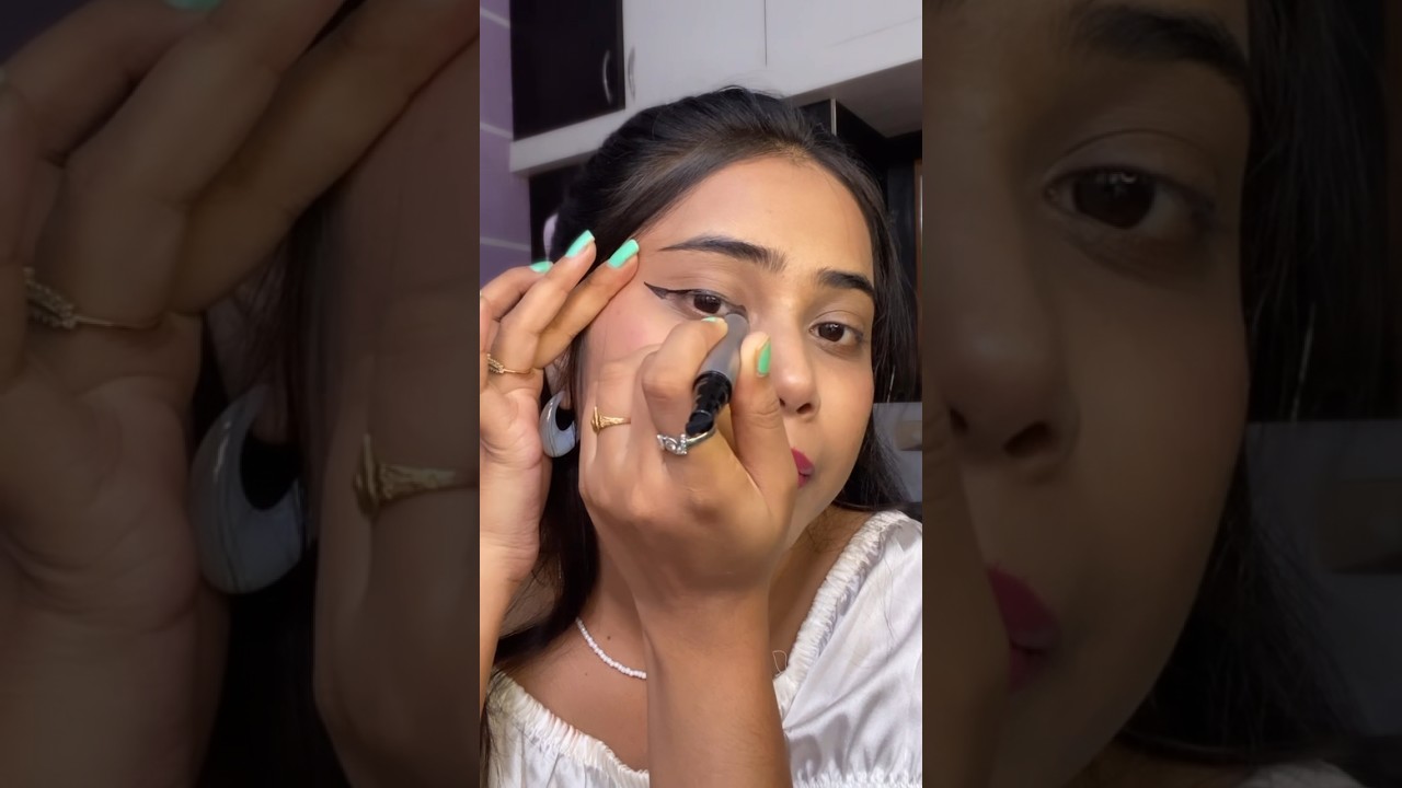 Sheglam wing eyeliner 😍#youtubeshorts #shorts #makeup #shein #sheglam #eyeliner #viralhacks #1m