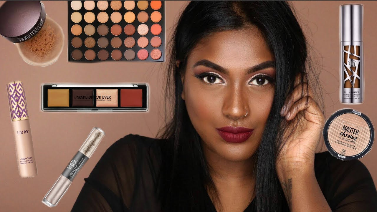 FULL FACE OF FIRST IMPRESSIONS MAKEUP TUTORIAL | DARK SKIN FRIENDLY MAKEUP