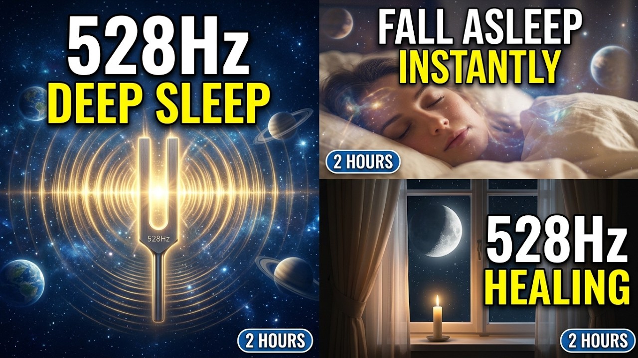 528 HZ Instant Sleep Music 😴 Knock Out Insomnia Fast