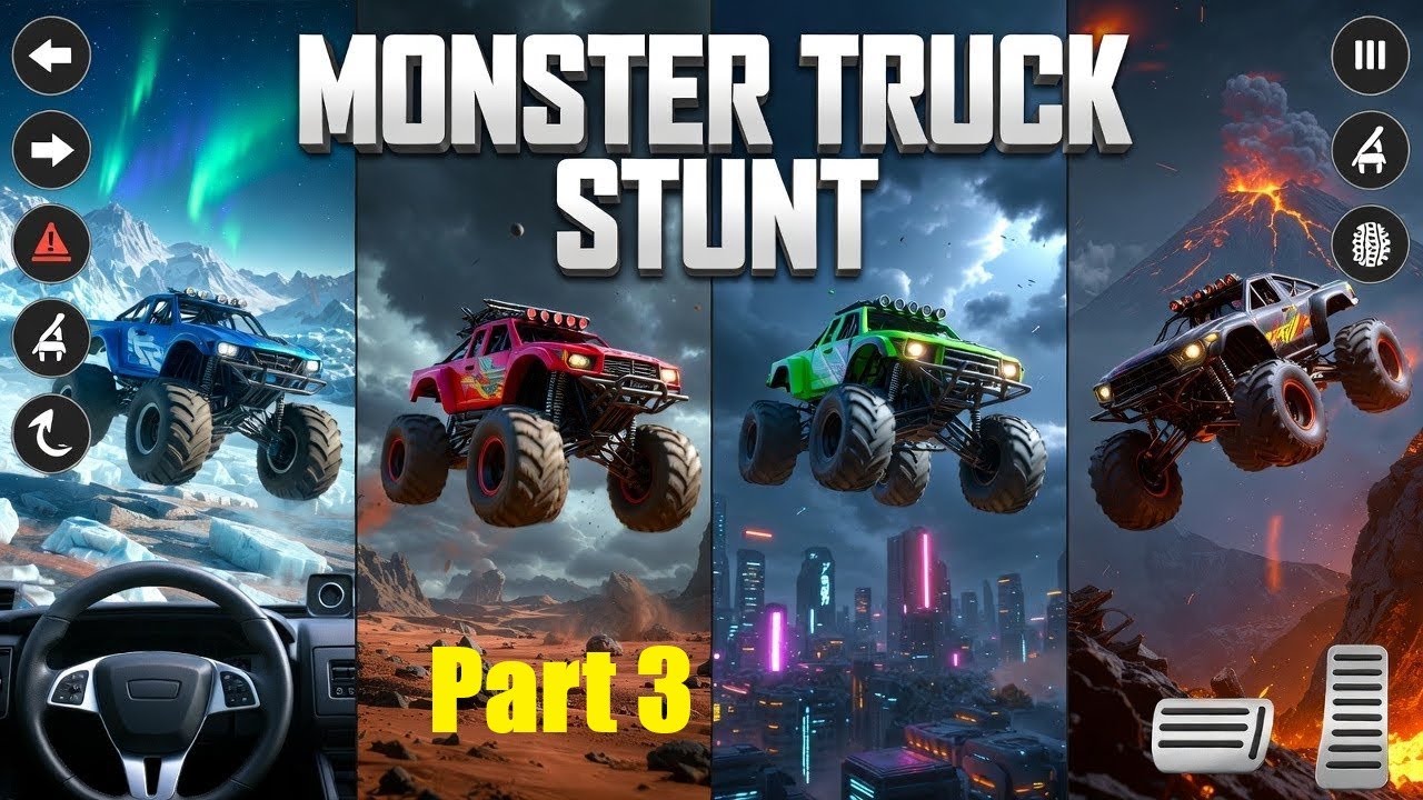 Monster Truck Stunt Racing: Mega Ramp Challenge 🏎️ Monster Truck Car Game Android Gameplay 3