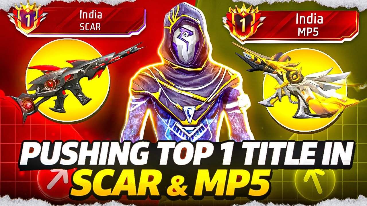 Pushing Top 1 Title In Scar And MP5 🔥| Grandmaster Region Top 1 Pushing 