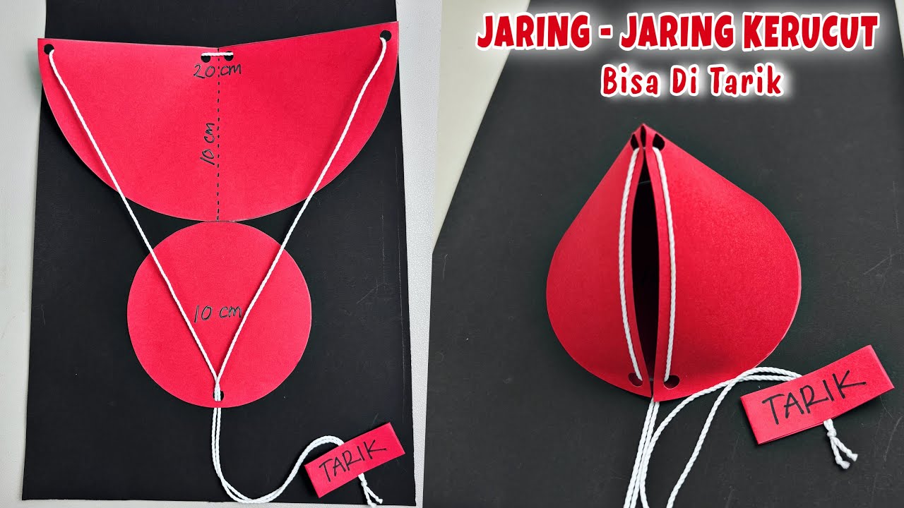 Cara Membuat Jaring Jaring Kerucut Bisa Di Tarik  || Banyun Ruang Dari Kerucut || Pola Kerucut