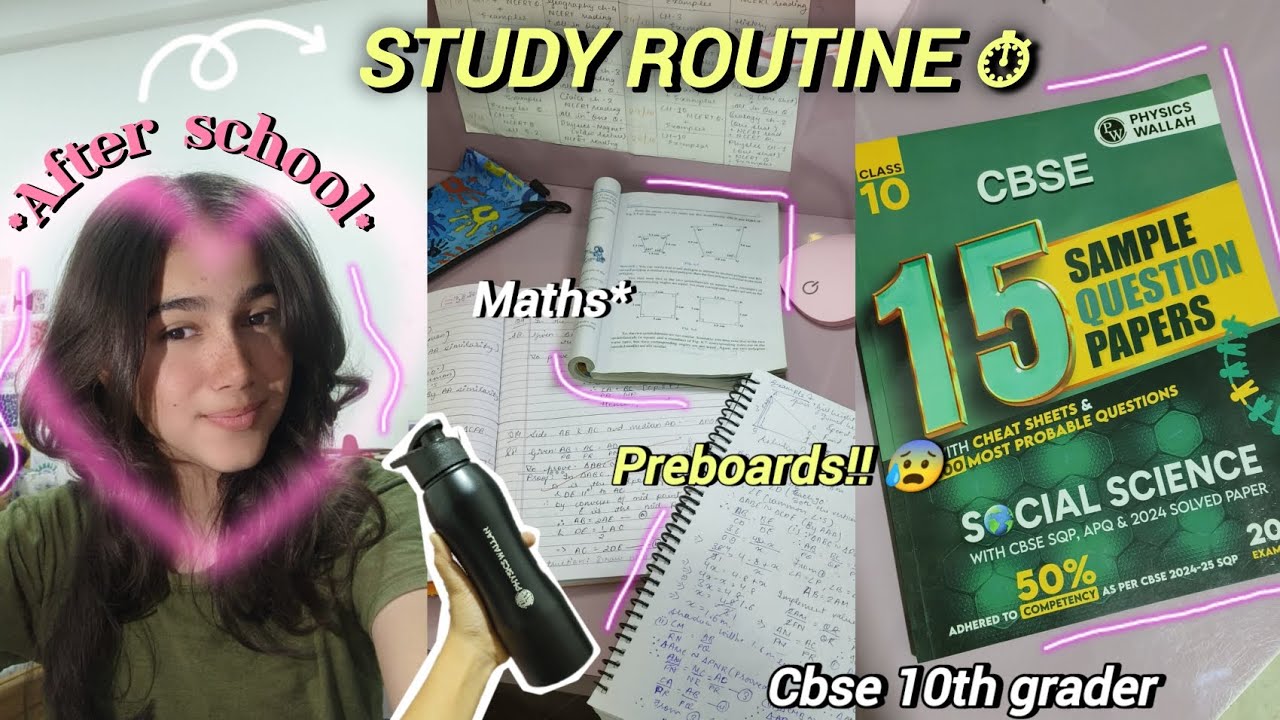 Preboards preparation 📚😰| After school Study Routine 📑| CBSE 10th grader | Vanshika 🌷