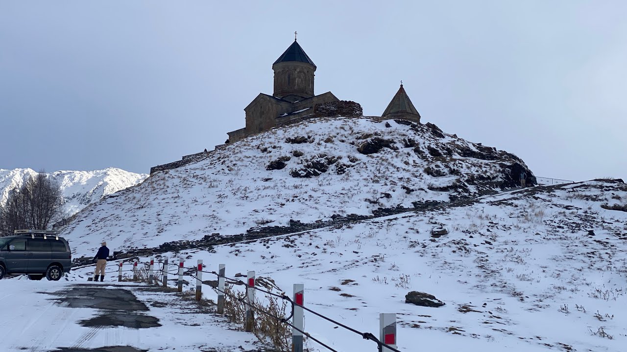 Gergeti Trinity Church * Kezbegi Georgia * Closer to Russia Border * Georgia Trip 2023