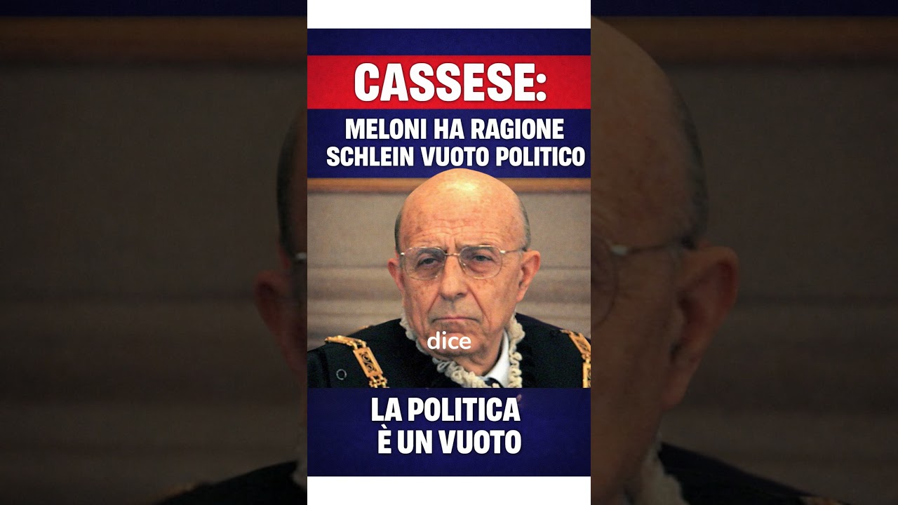 Cassese smaschera la politica italiana in pochi secondi!