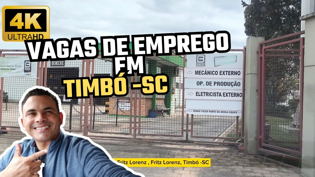 Mostrando as vagas de emprego na cidade de TIMBÓ, Santa Catarina