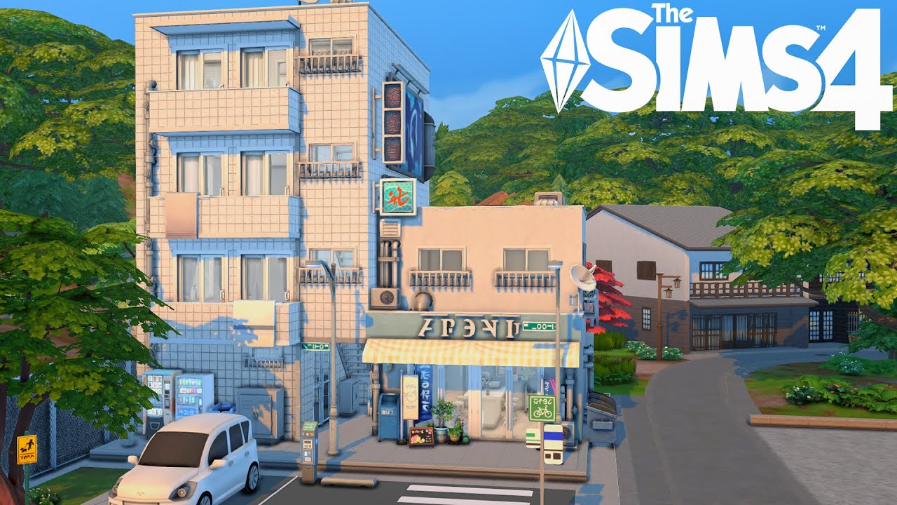 Small Student Apartment and Laundromat 📖🧺 | NO CC | Stop Motion | The Sims 4