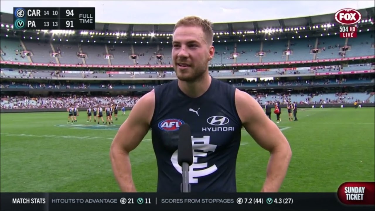 Harry McKay - Post Game Interview after the Blues beat Port