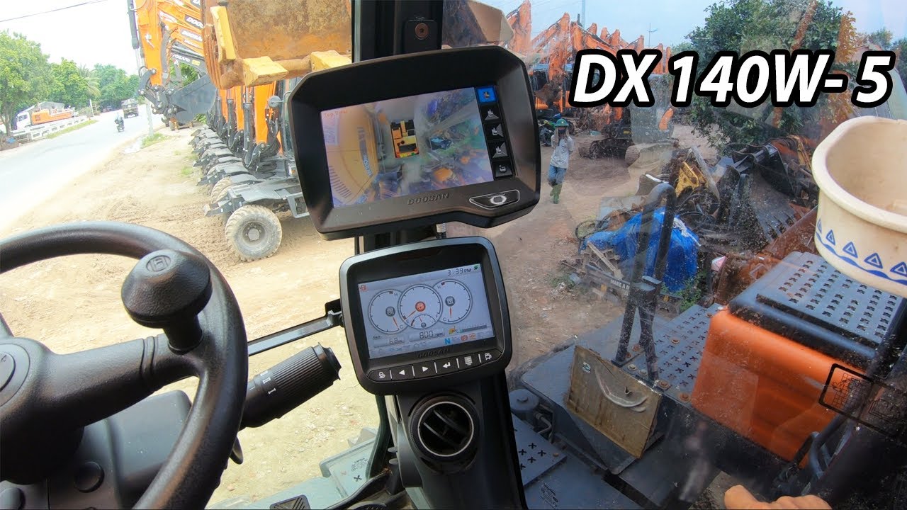 Review Chi Tiết Nội Thất Siêu Phẩm DOOSAN DX140W-5 Đời 2016 | Xuân Mạnh Vlogs