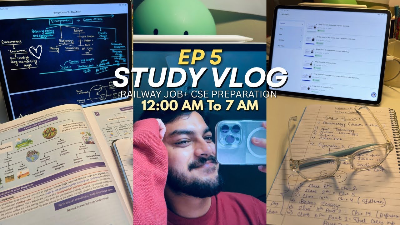 📚Study Vlog | Railway To UPSC CSE | MOTIVATION 