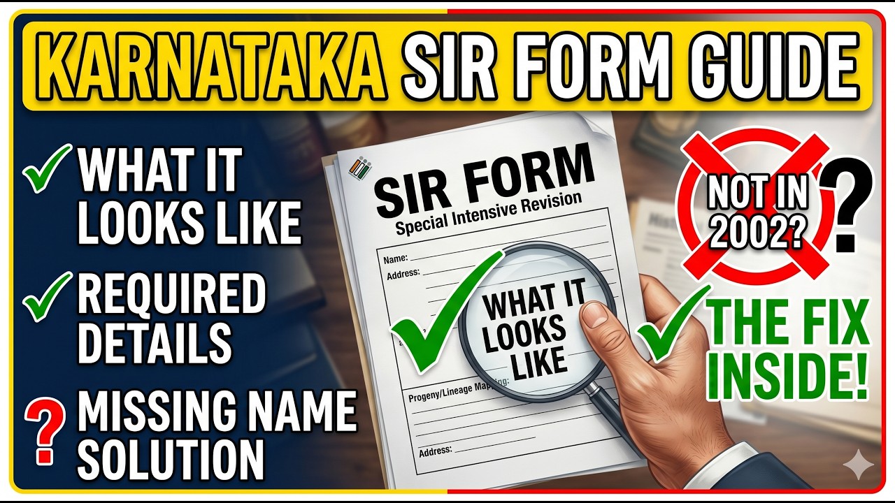 How to Fill the ECI SIR Enumeration Form | 2002 Voter Mapping in Karnataka Explained