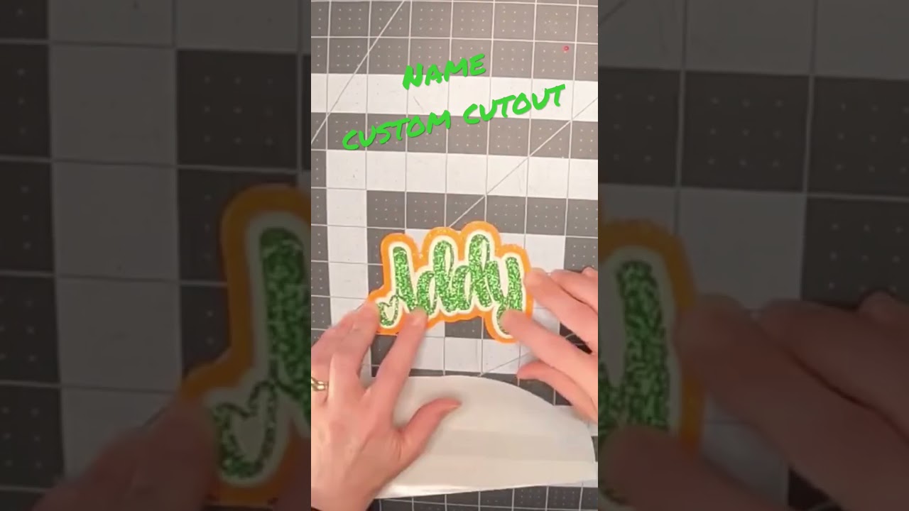Making a Name Custom Cutout with glitter yardstick #homecomingmums #cricutmaker3 #cricut